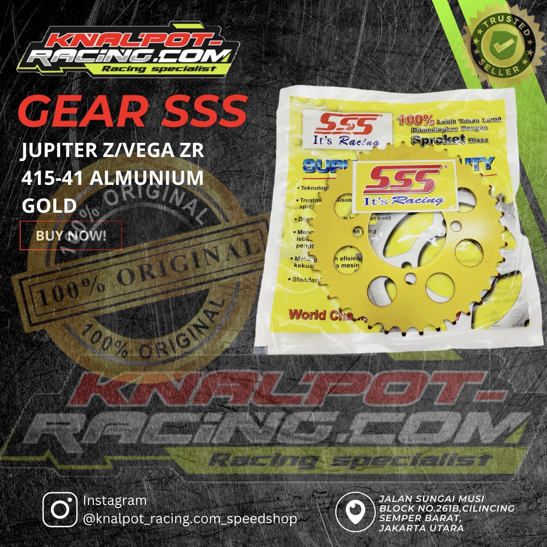 GEAR SSS JUPITER Z/VEGA ZR 415-41 ALMUNIUM GOLD